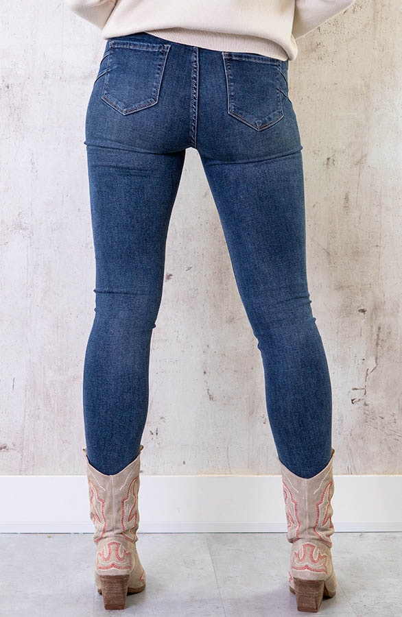 High Waist Skinny Dark Washed – shoparchief, foto 4