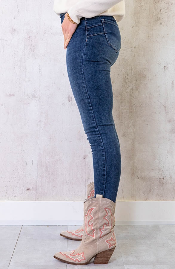 High Waist Skinny Dark Washed – shoparchief, foto 3