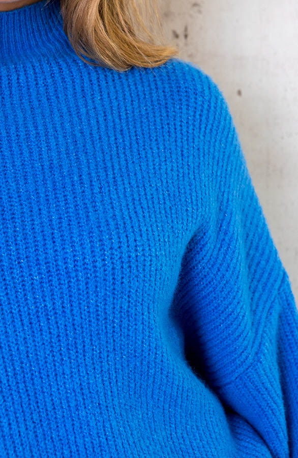 Knitted Sweater Blauw – shoparchief, foto 5
