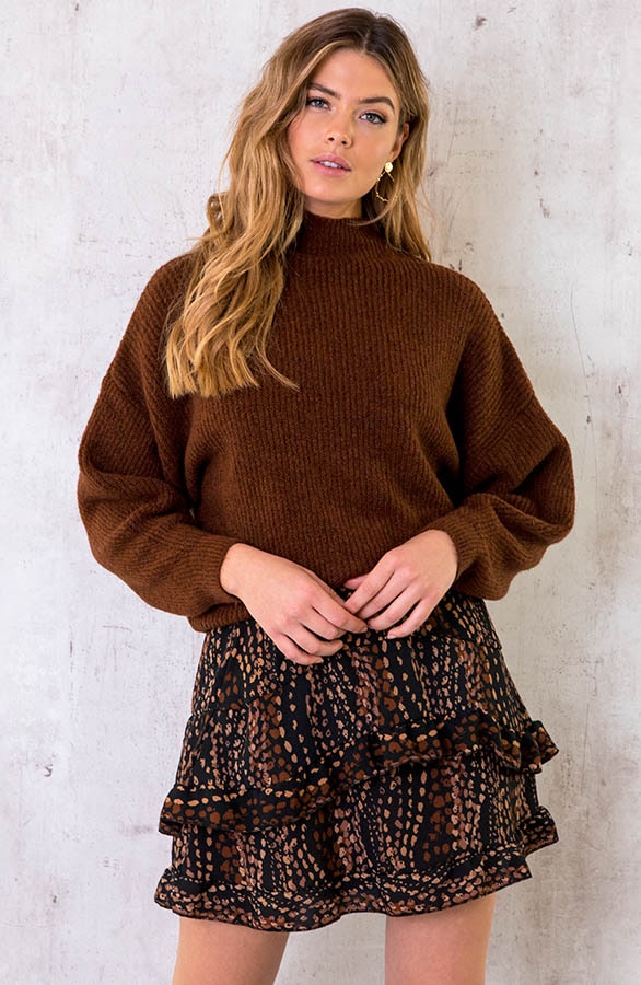 Knitted Sweater Cognac – shoparchief, foto 2