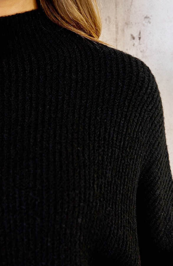 Knitted Sweater Zwart – shoparchief, foto 5