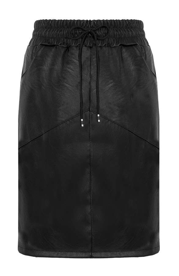 Leren Rok Met Zakken Zwart – shoparchief