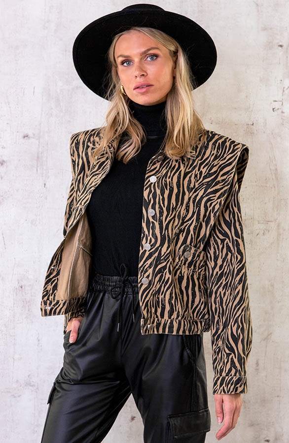 Limited Denim Jacke Zebra, Shoparchiv