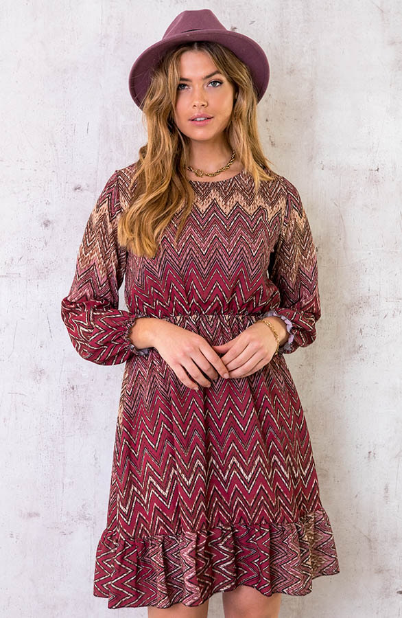 Limited Print Aztec Jurk Roze – shoparchief, foto 2
