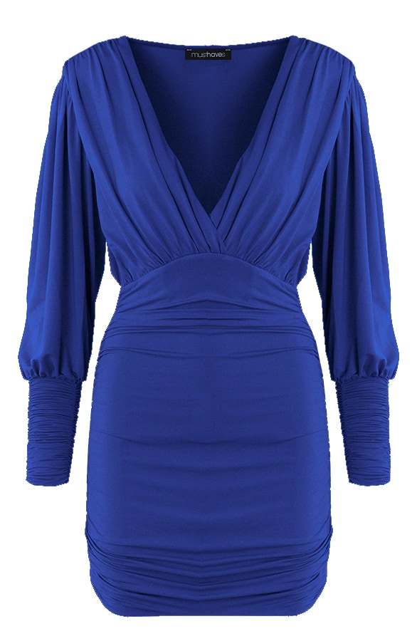 Limited V-Neck Dress Kobalt – shoparchief