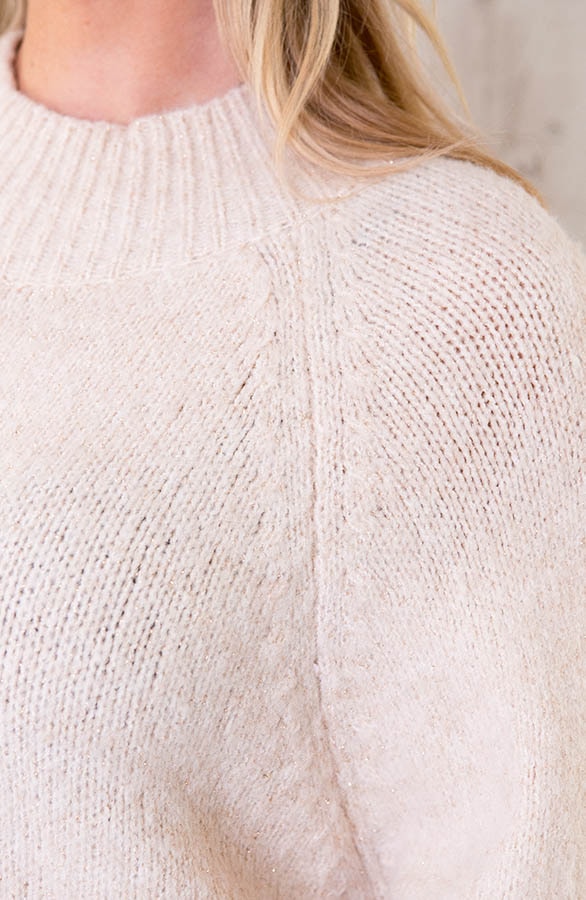 Lurex Sweater Lang Beige – shoparchief, foto 5