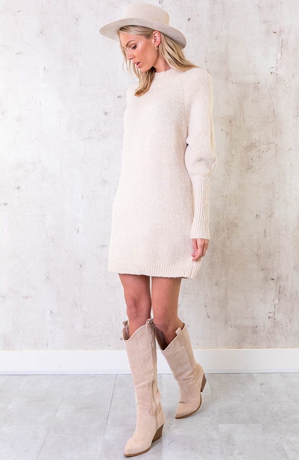 Lurex Sweater Lang Beige – shoparchief, foto 3