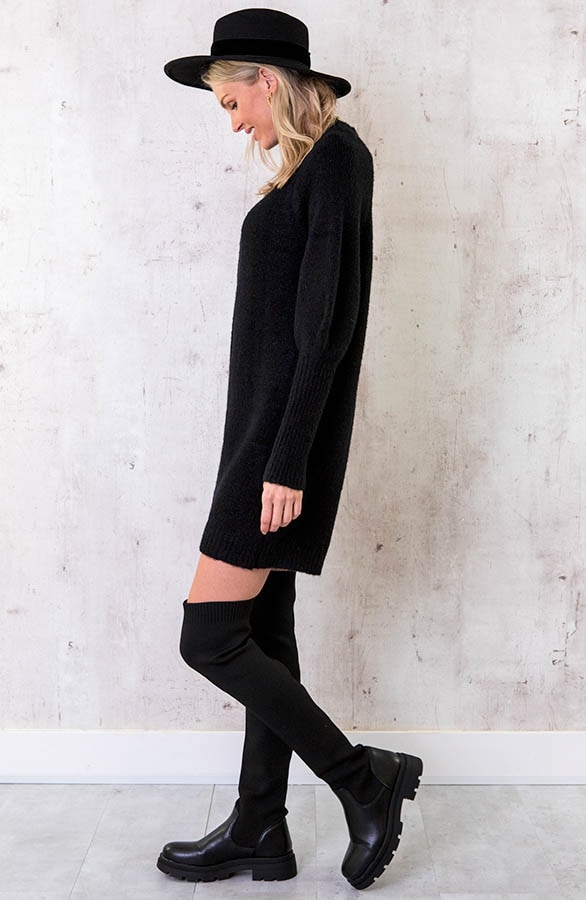 Lurex Sweater Lang Zwart – shoparchief, foto 3