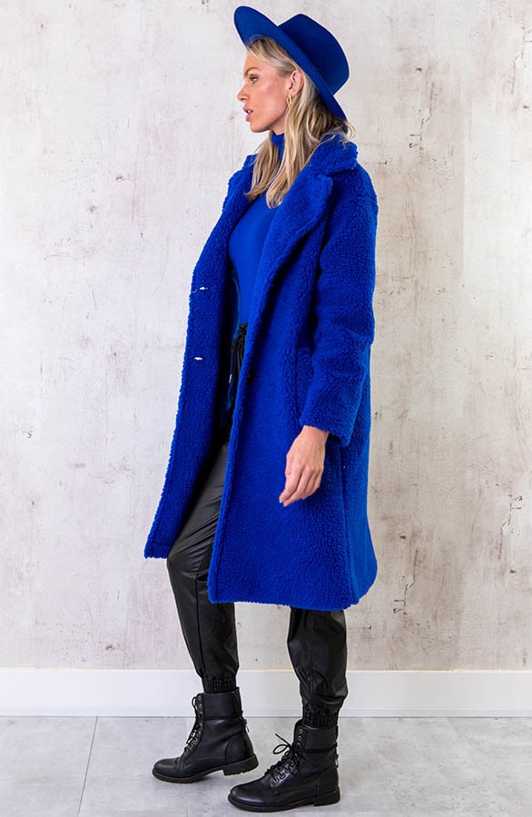 Midi Teddy Jacket Kobalt, Shoparchiv, Foto 2