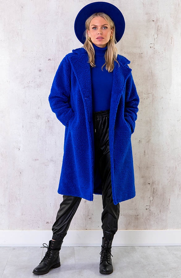 Midi Teddy Jacket Kobalt, Shoparchiv