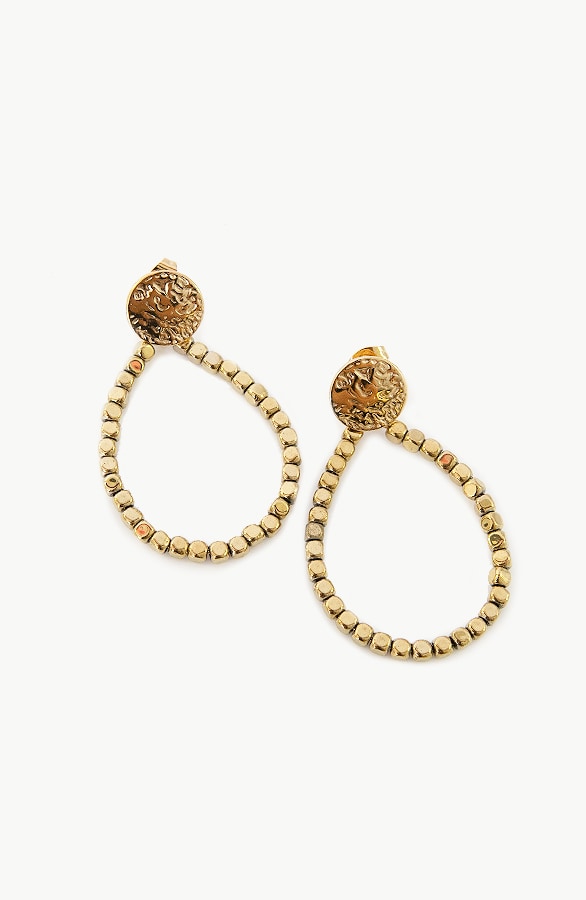 Ovalen Oorbellen Met Steentjes Goud – shoparchief