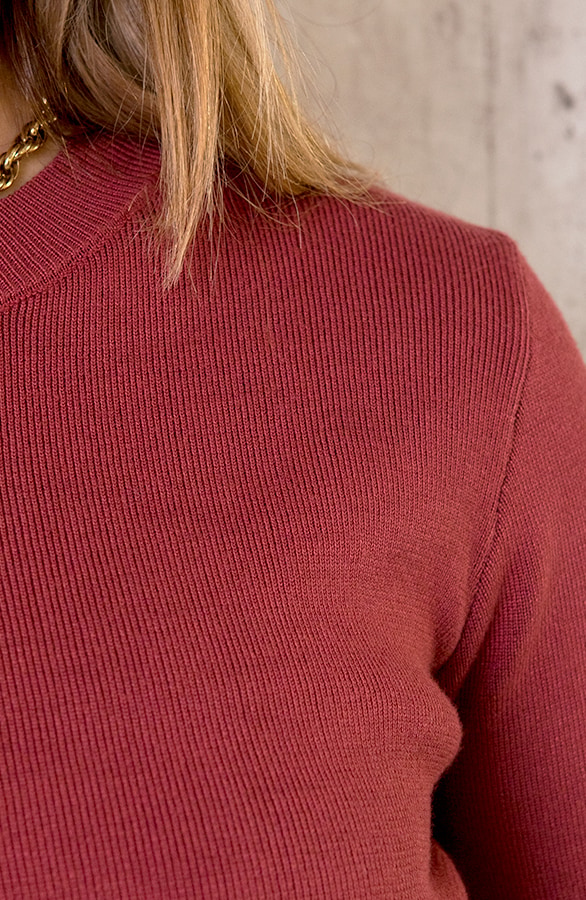 Plooien A-lijn Jurk Terracotta – shoparchief, foto 5