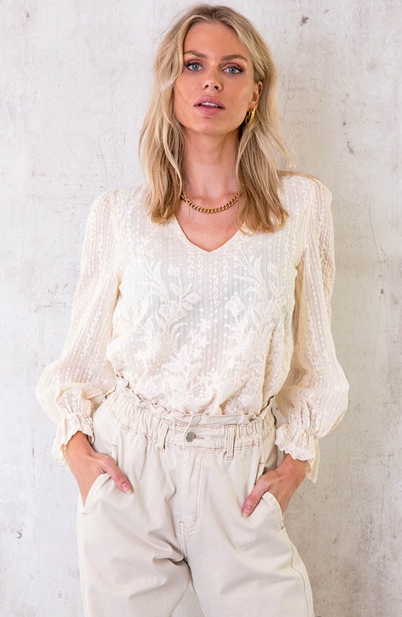 Plumetis Boho Blouse Ecru – shoparchief