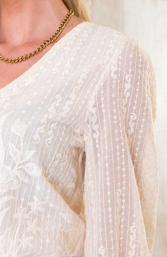 Plumetis Boho Blouse Ecru – shoparchief, foto 5