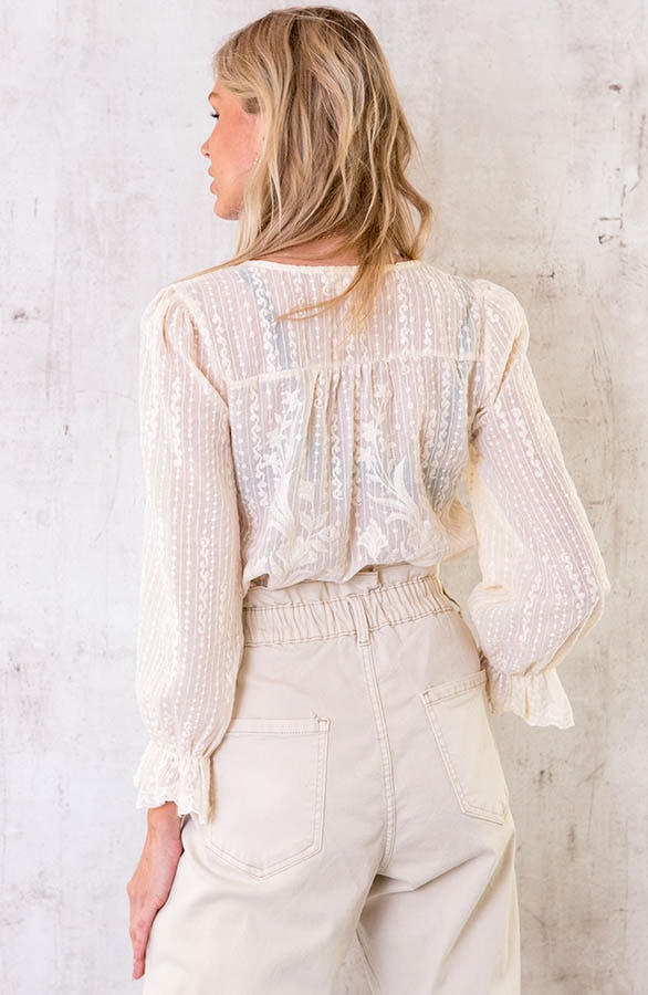 Plumetis Boho Blouse Ecru – shoparchief, foto 4