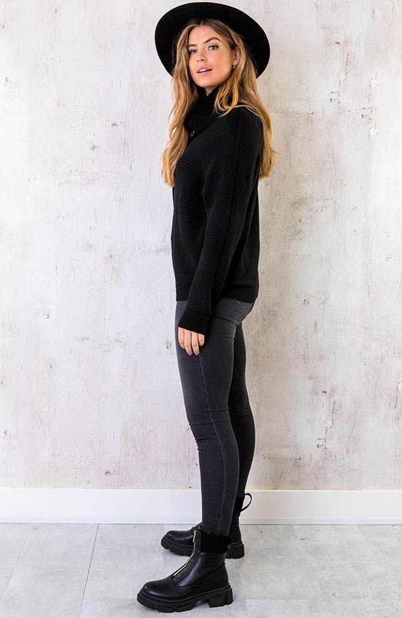 Push Up Skinny Jeans Dark Grey – shoparchief, foto 3