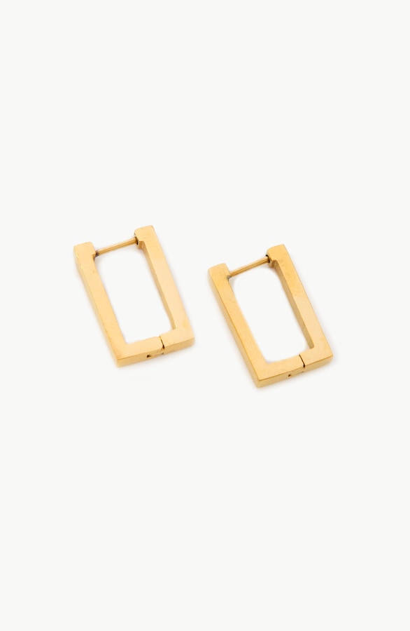 Rectangle Earrings Gold – shoparchief