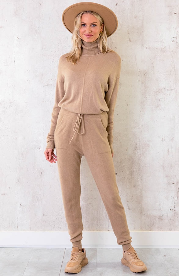 Soft Comfy Broek Camel – shoparchief, foto 4