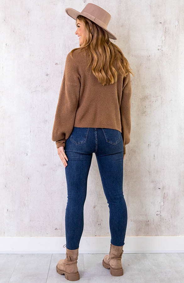 Soft Knitted Sweater Camel – shoparchief, foto 6