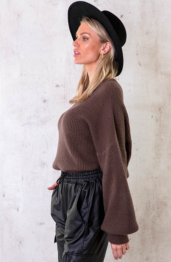Soft Knitted Sweater Choco – shoparchief, foto 3