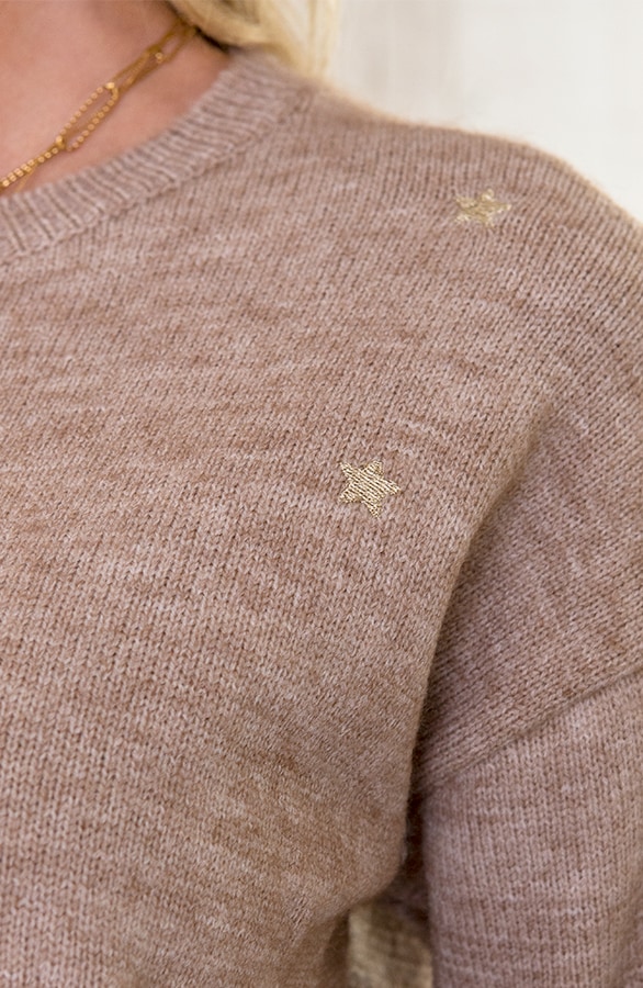 Sterren Sweater Metallic Taupe – shoparchief, foto 5