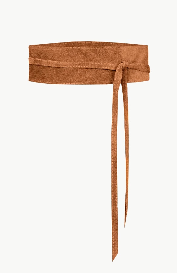 Suede Wikkelriem Camel – shoparchief