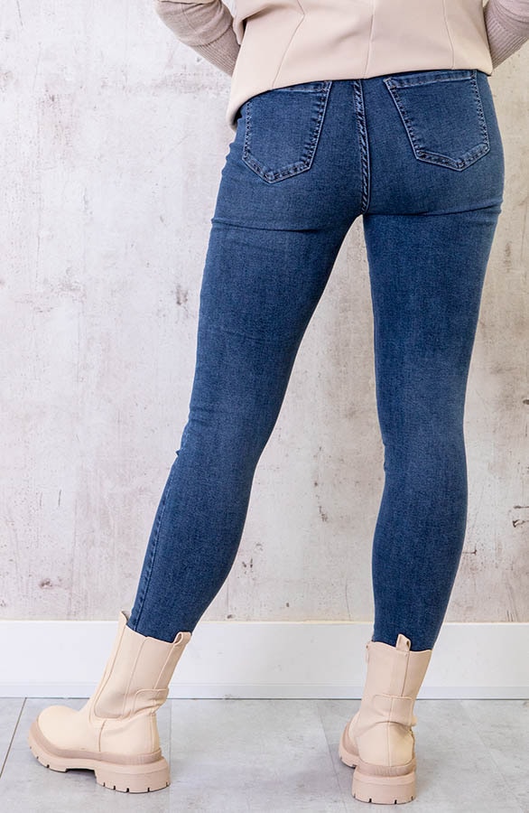 Super High Waist Skinny Jeans Blue – shoparchief, foto 4
