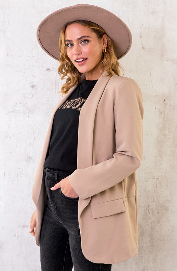 Dames Blazer Beige – shoparchief, foto 2