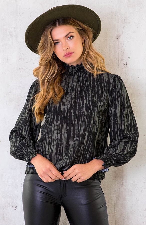 Col Blouse Print Deluxe Army – shoparchief, foto 2