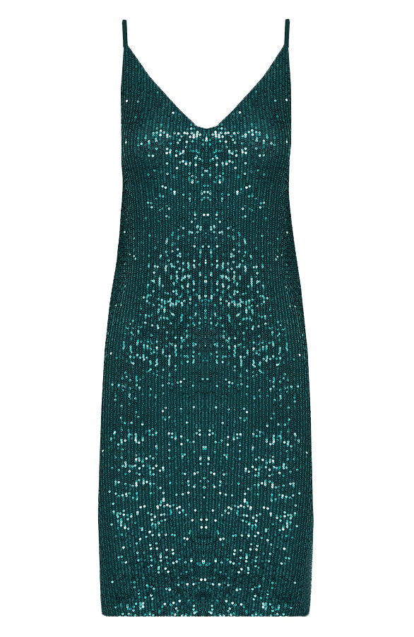 Exclusive Pailletten Jurk Smaragd – shoparchief