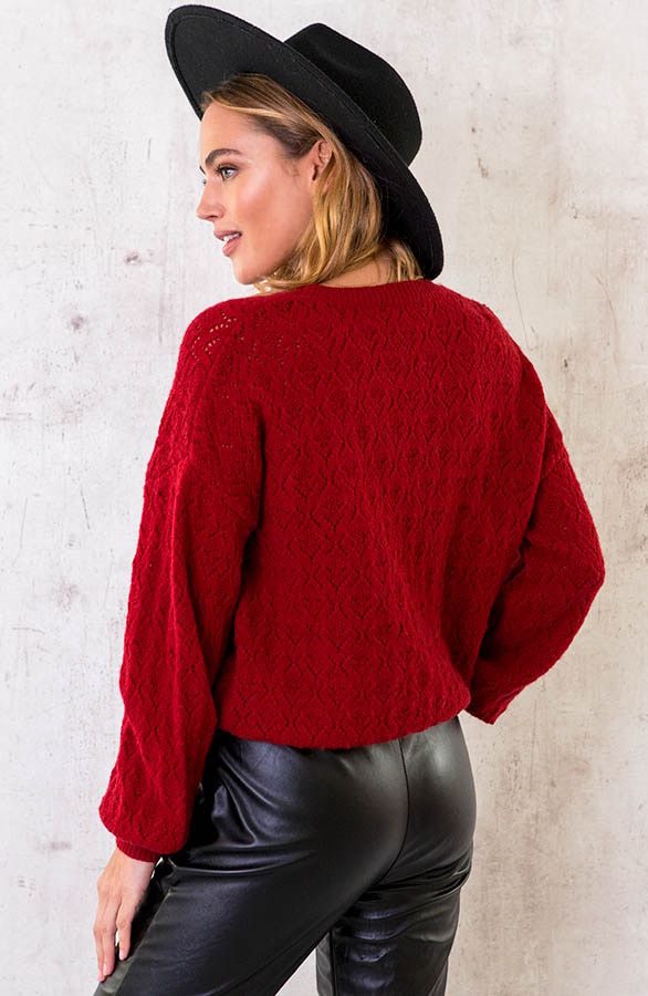 Gehaakte Trui Rood – shoparchief, foto 4