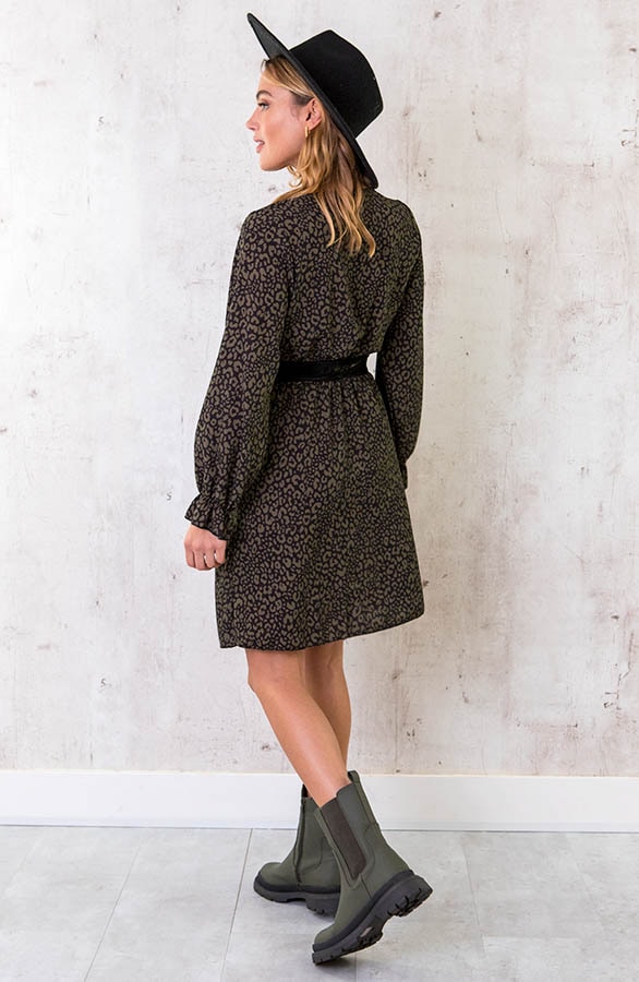 Jurk met Panterprint Zwart Groen – shoparchief, foto 4