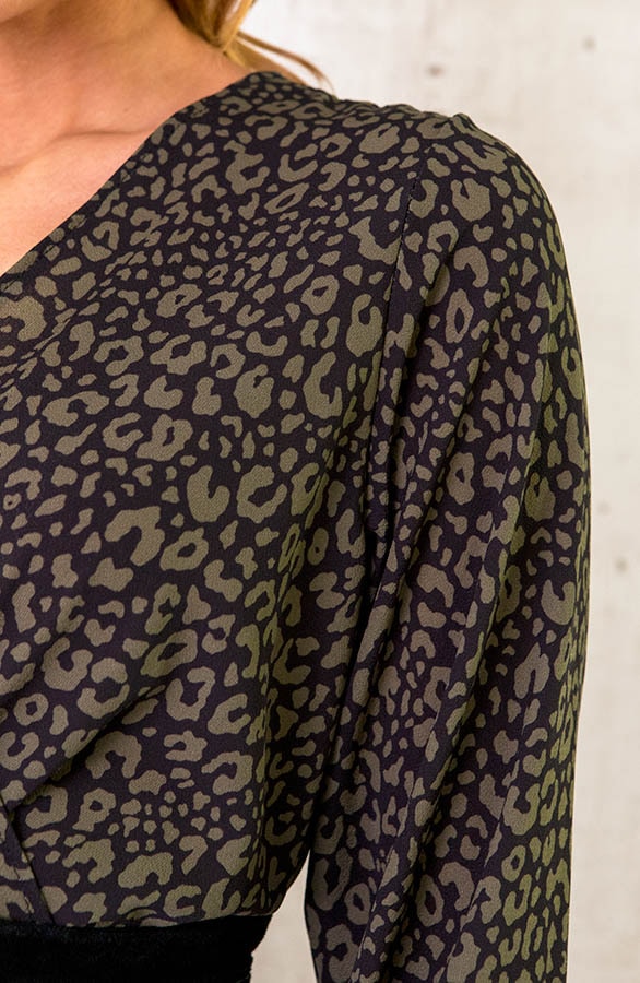 Jurk met Panterprint Zwart Groen – shoparchief, foto 6
