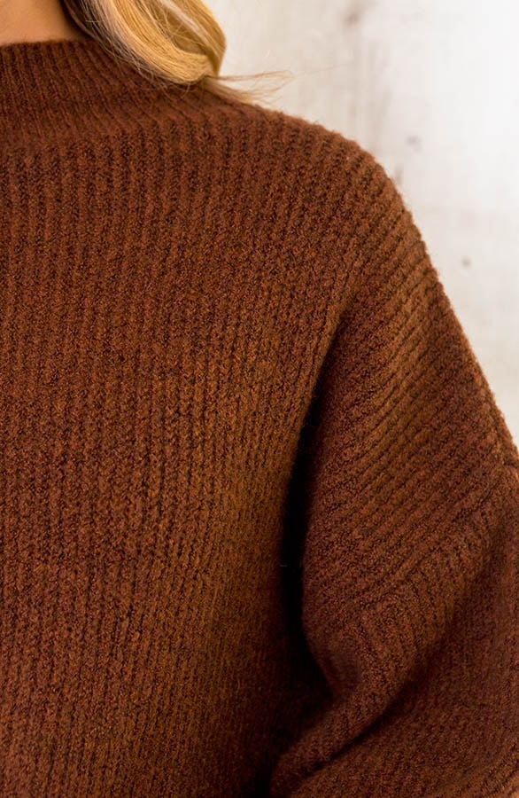 Knitted Sweater Cognac – shoparchief, foto 6