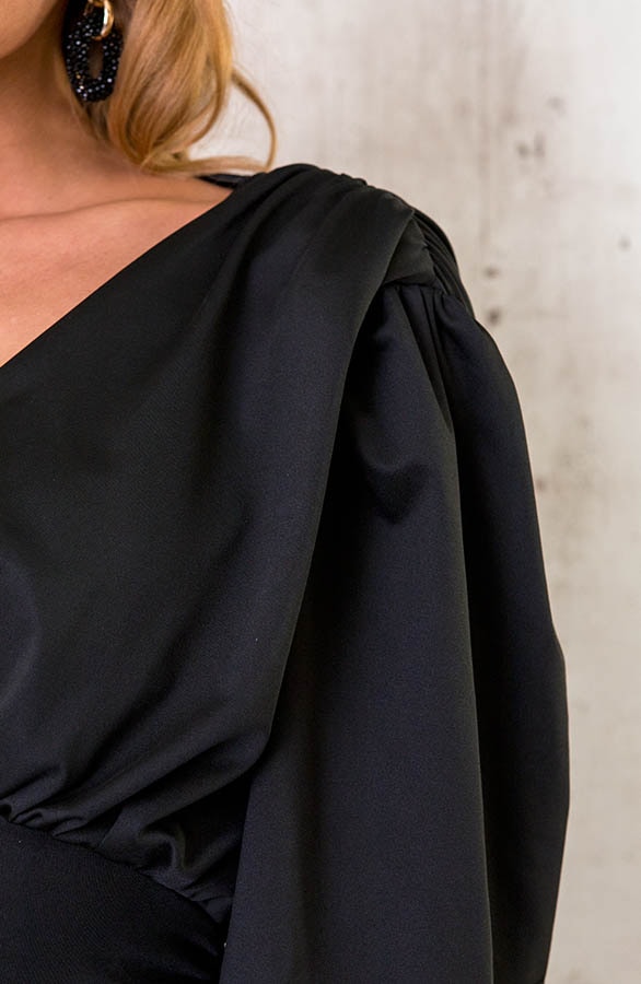 Limited V-Neck Dress Zwart – shoparchief, foto 5