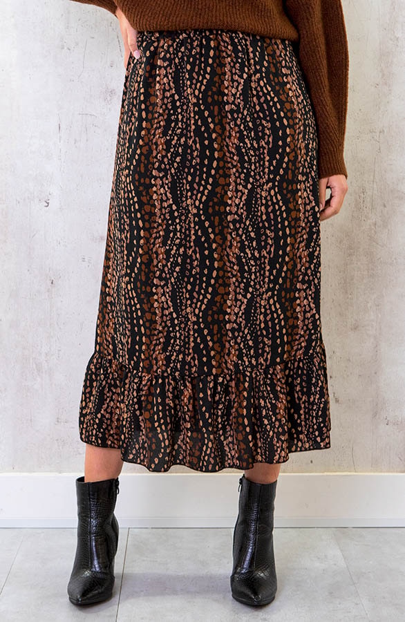 Midi Dots Print Rok Choco – shoparchief