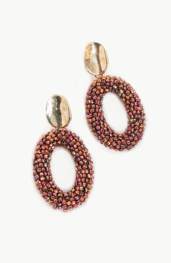 Oval Luxury Oorbellen Roze Goud – shoparchief