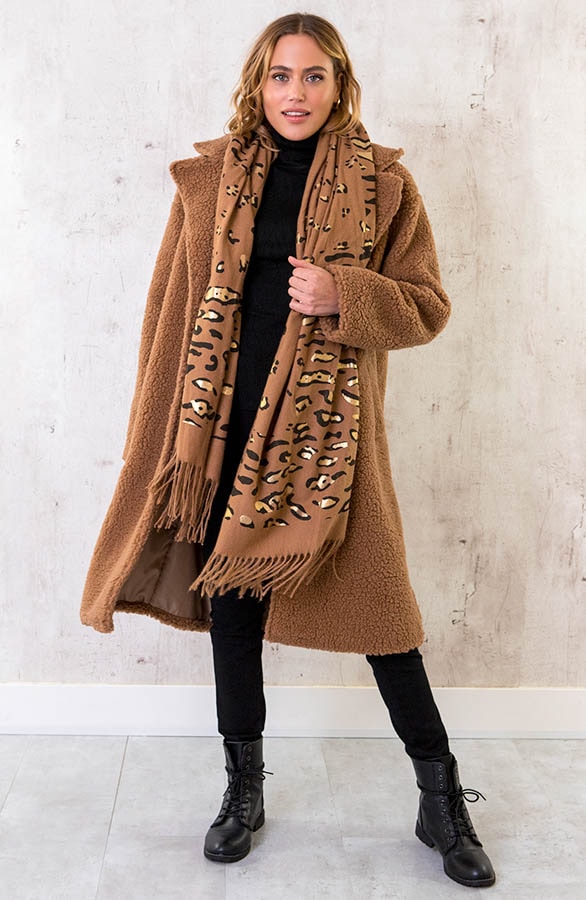 Panter Sjaal Metallic Camel – shoparchief, foto 2