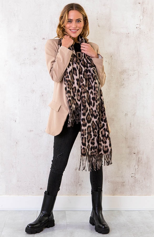 Panterprint Sjaal Beige – shoparchief, foto 2