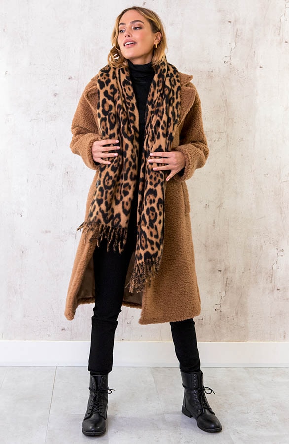 Panterprint Sjaal Camel – shoparchief, foto 2