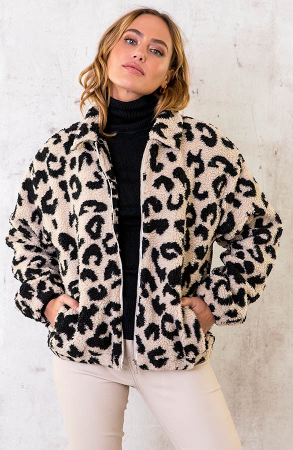 Teddy Bomberjacke Panter Beige, Shoparchiv, Foto 2
