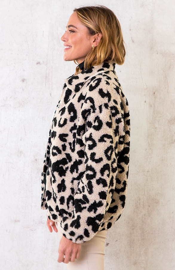 Teddy Bomberjacke Panter Beige, Shoparchiv, Foto 3