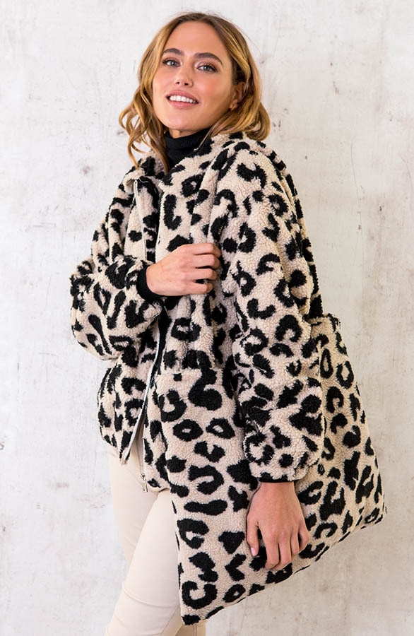 Teddy Shopper Leopard Beige – shoparchief