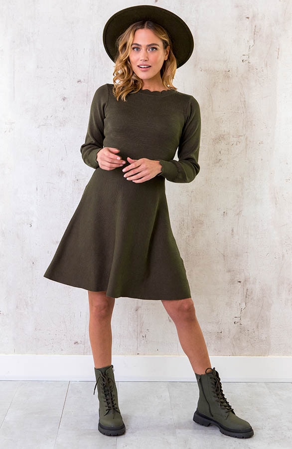 Wavy A-lijn Jurk Army – shoparchief, foto 2