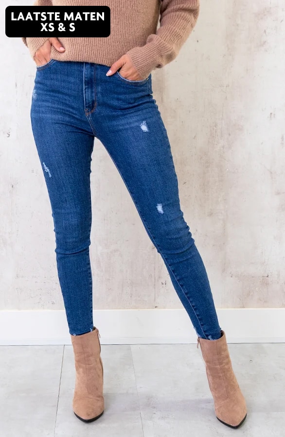 High Waist Skinny Jeans Damaged – shoparchief