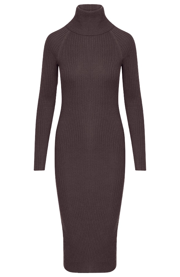 Ribstof Jurk Met Col Choco – shoparchief