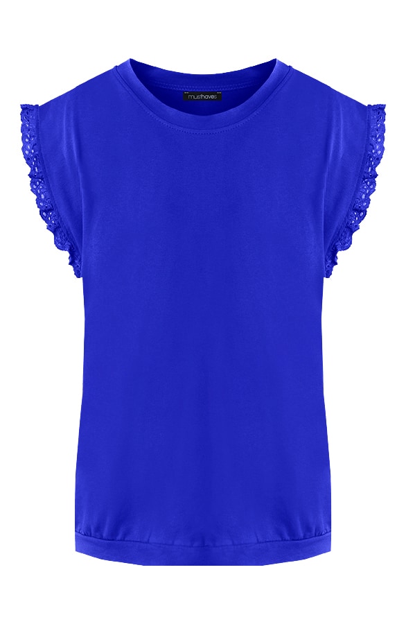 Top Met Embroidery Kobalt – shoparchief