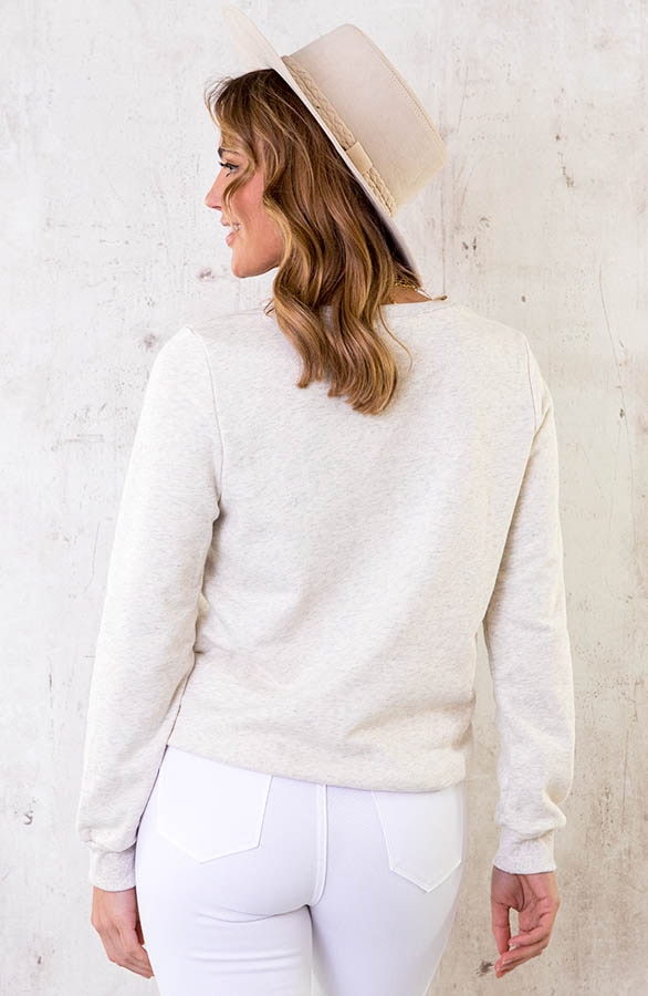 Amour Sweater Gemêleerd Beige – shoparchief, foto 5
