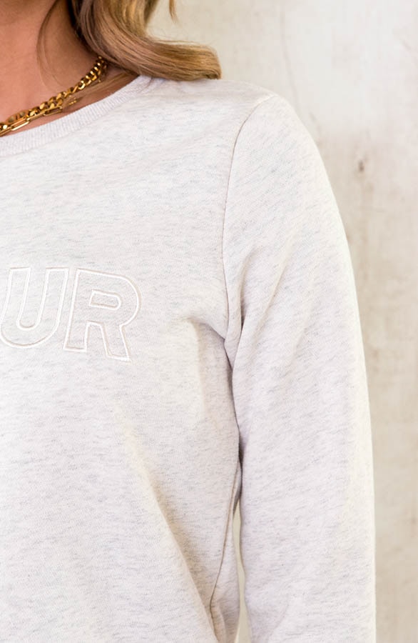 Amour Sweater Gemêleerd Beige – shoparchief, foto 6