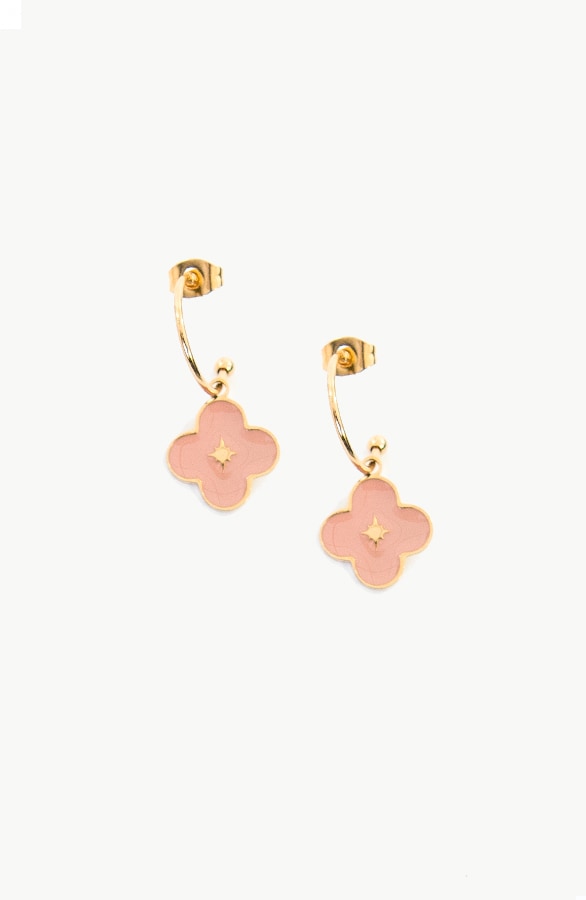 Bloemen Oorbel Peach – shoparchief